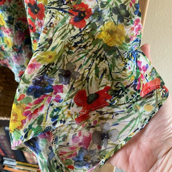 Zara Floral Long Sleeve Top - Picture 3 of 5